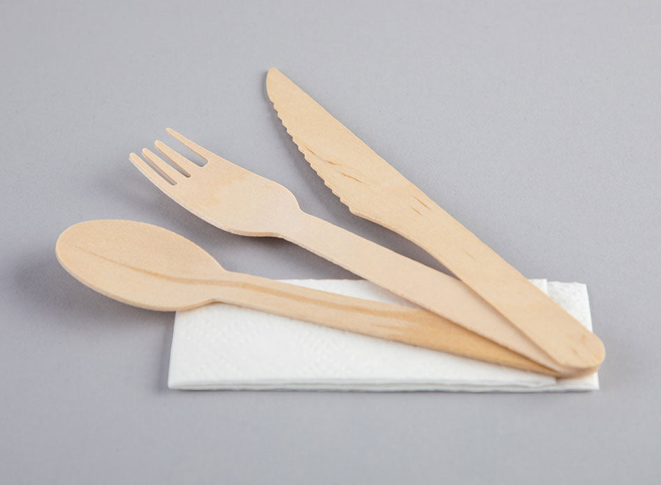 Cutlery Utensil Kits (Knife, Fork, Spoon) - 25/Pack